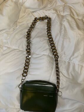 Dark Green Patent Crossbody Bag